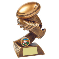 Resin Rugby Boot/Ball Award - 18cm