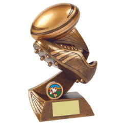 Resin Rugby Boot/Ball Award - 21cm