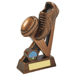 Resin Rugby Boot & Ball Award - 18cm