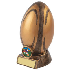 Resin Rugby Ball Award - 15cm