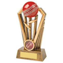 Resin Cricket Wicket Award with Red Ball - 16.5cm