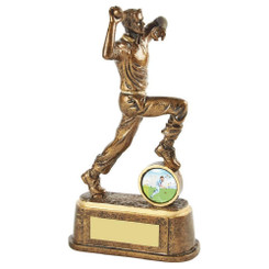 Resin Cricket Bowler Award - 17.5cm