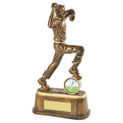 Resin Cricket Bowler Award - 20cm