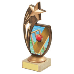 Antique Gold Cricket Star Award - 17cm