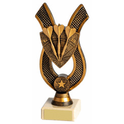 Antique Gold Darts Award with Resin Darts Trim - 18cm