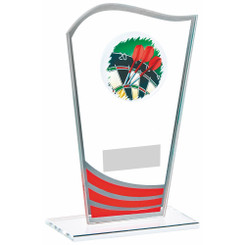 Red/Silver Glass Award - Dart Board - 22cm