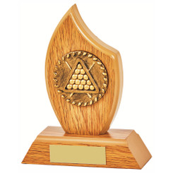Light Oak Flame Award - Snooker/Pool - 19cm