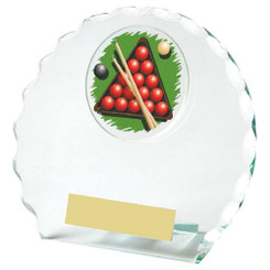 Jade Glass Snooker/Pool Award - 12cm