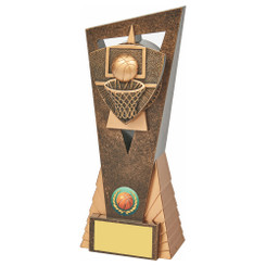 Antique Gold Basketball Edge Trophy - 21cm