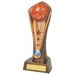 Antique Gold Basketball Cobra Trophy - 21cm