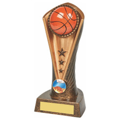 Antique Gold Basketball Cobra Trophy - 19cm