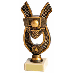 Antique Gold Award with Resin Basketball Trim - 20cm
