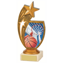 Antique Gold Scroll Award - Basketball - 21cm