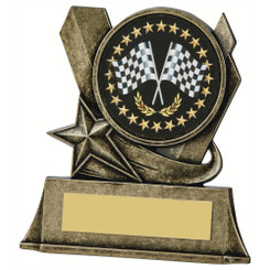 Metal Stand Cross Flags Award - 13cm