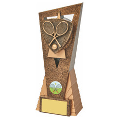 Antique Gold Tennis Edge Trophy - 21cm