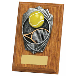 "Rose" Light Oak Plaque - Tennis - 13cm