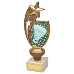 Antique Gold Badminton Star Award - 21cm