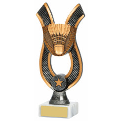 Antique Silver Ribbon Award - Badminton - 22cm