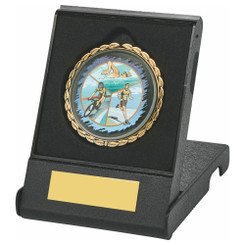 Black Case Award with Glass Trim of your Choice - PLEASE SPECIFY TRIM IN NOTES - 6cm