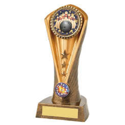 Cobra Trophy with Glass Trim of your Choice (Weighted Plastic) - PLEASE SPECIFY TRIM IN NOTES - 19cm