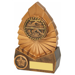 Resin Award with High Relief Centre of your Choice - PLEASE SPECIFY TRIM IN NOTES - 14cm