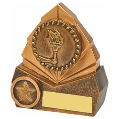 Resin Award with High Relief Centre of your Choice - PLEASE SPECIFY TRIM IN NOTES - 10cm