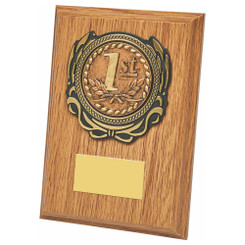 Wood Plaque with High Relief Centre of your Choice - PLEASE SPECIFY TRIM IN NOTES - 15cm