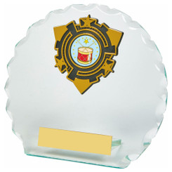 Jade Glass Award with Trim - 12cm