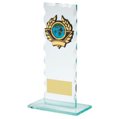 Jade Glass Award with Trim - 18.5cm