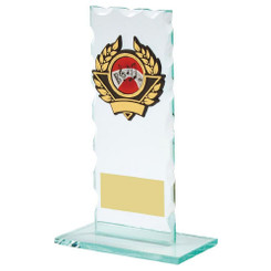 Jade Glass Award with Trim - 16.5cm