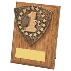 Wood Plaque with 1st Place Resin Trim - 10cm