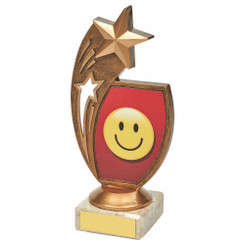 Antique Gold Happy Face Star Award - 17cm
