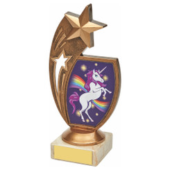 Antique Gold Unicorn Star Award - 17cm