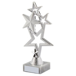 Silver Stars Achievement Trophy - 19cm