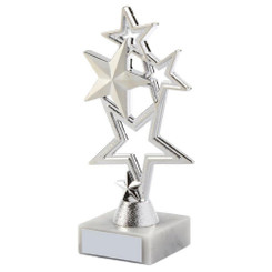 Silver Stars Achievement Trophy - 16cm