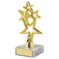 Gold Stars Achievement Trophy - 14cm