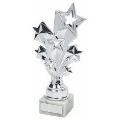Silver Stars Achievement Trophy - 22cm