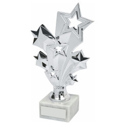 Silver Stars Achievement Trophy - 20cm