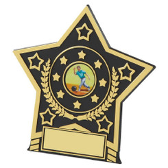 Black Plastic Star Award - 12cm