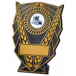Black Plastic V Shield Award - 12cm