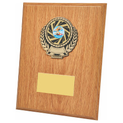 Light Oak Wood Plaque Award - 23cm