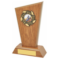 Light Oak Wood Stand Award - 18cm