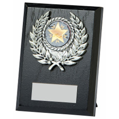 Black Wood Plaque Award - 10cm