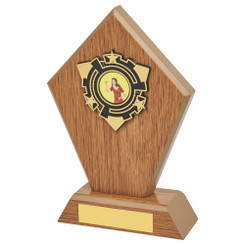 Light Oak Wood Stand Award - 17.5cm