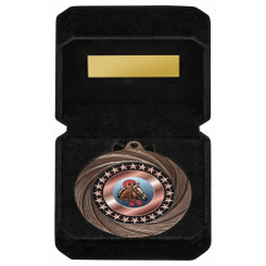 70mm Medal in Luxury Black Case - 7cm
