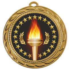 70mm Medal - Victory Torch - 7cm