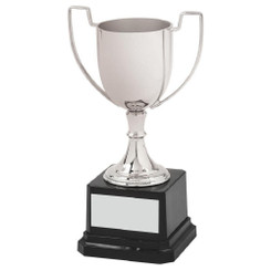 Contemporary Nickel Plated Cup - 16cm