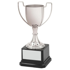 Contemporary Nickel Plated Cup - 20cm