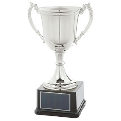 Nickel Plated Cup on Black Weighted Base - 32.5cm