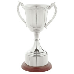 Nickel Plated Cup with Plinth Band - 32cm